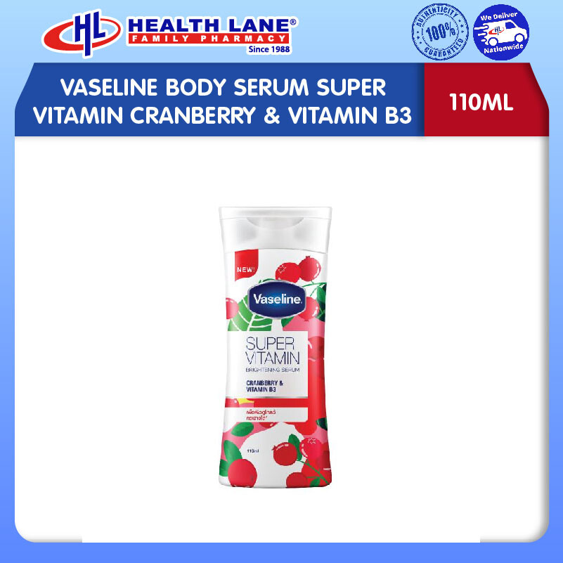 VASELINE BODY SERUM SUPER VITAMIN CRANBERRY & VITAMIN B3 110ML